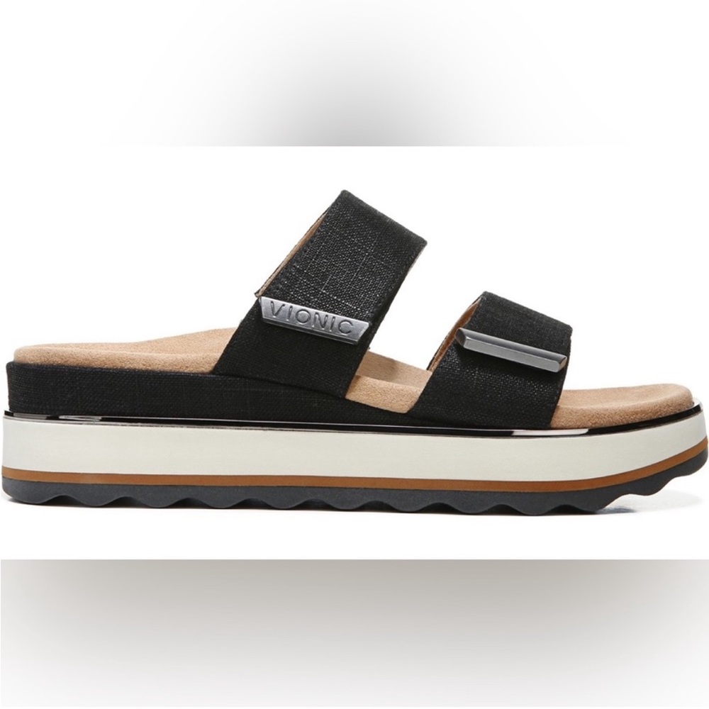 Women's Brandie Platform Slide Sandal in Black
